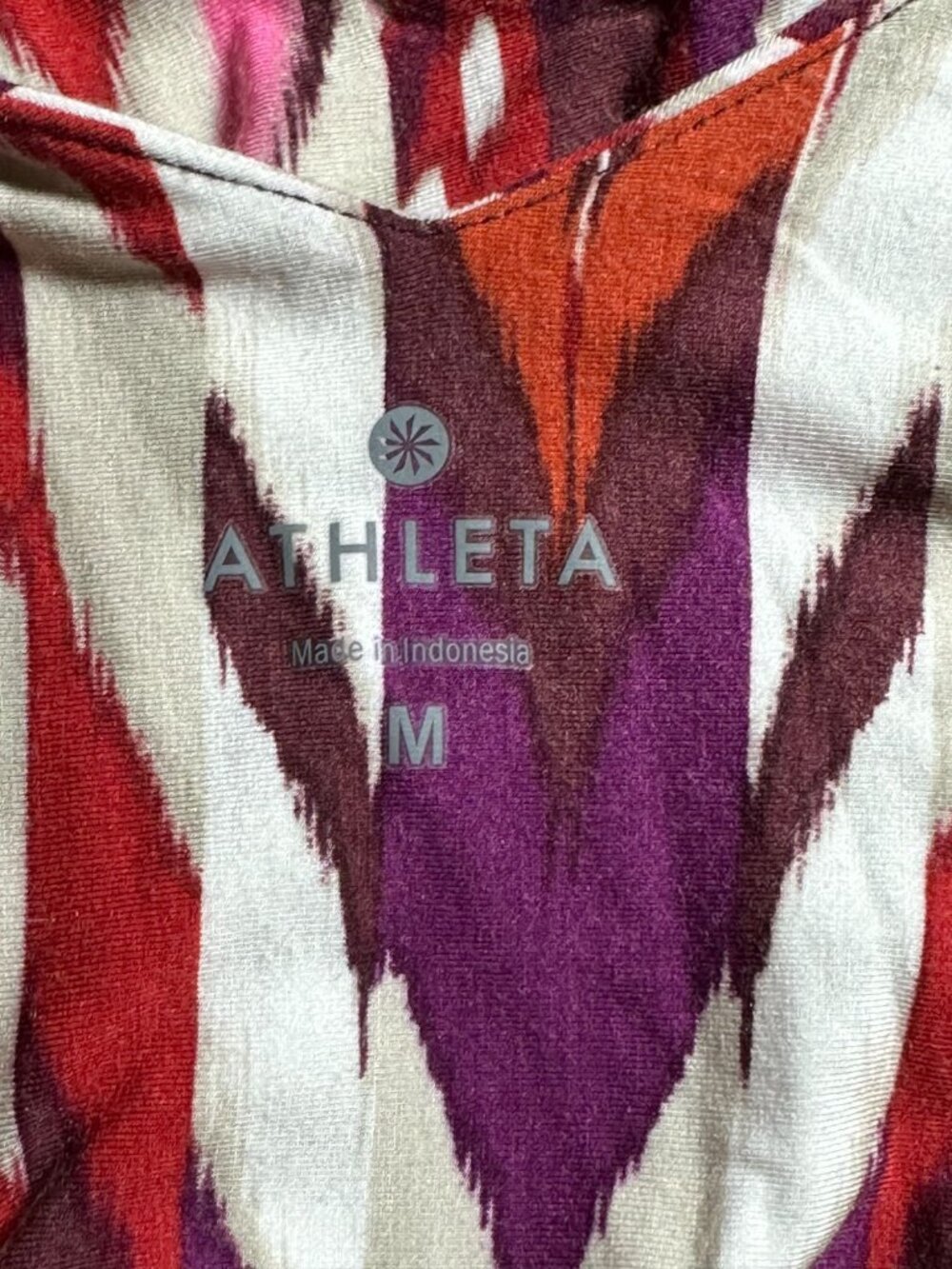 Athleta Sleeveless Geometric Print Dress Pink Purple Athletic Casual Dress - Picture 4 of 10